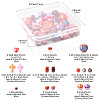 48Pcs Glazed Porcelain Beads PORC-FS0001-34-4