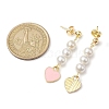 Natural Shell Pearl Dangle Earrings EJEW-JE05801-3