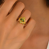 Brass Micro Pave Cubic Zirconia Finger Rings for Women KW9333-4-2