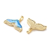 Brass Micro Pave Clear Cubic Zirconia Pendants KK-S048-05G-2