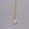 Perfume Bottle Natural Quartz Crystal Pendant Necklace for Girl Women NJEW-WH0009-12-1