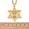 Hanukkah 304 Stainless Steel Star of David Pendant Necklaces NJEW-Z058-02G-5