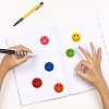 Round Dot Paper Self-adhesive Smiling Face Reward Stickers PW-WG51572-01-4