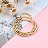 Round Brass Beaded Stretch Bracelets BJEW-JB05983-4