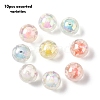 10Pcs UV Plating Acrylic Printed Beads FIND-YW0008-75-1