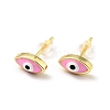 Enamel Horse Eye Stud Earrings EJEW-G282-08G-2