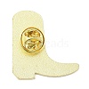 Boot with Word WHAT WOULD DOLLY DO Enamel Pins JEWB-E028-02G-2