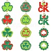 12Pcs 12 Styles Saint Patrick's Day Alloy Enamel Pendants ENAM-FS0001-66-1