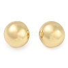 Rack Plating Half Round Brass Stud Earrings for Women EJEW-Z059-02G-1