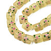 Handmade Frosted Lampwork Beads Strands LAMP-N021-38E-3