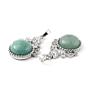 Natural Green Aventurine Pendants G-P498-01P-07-3