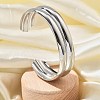 304 Stainless Steel Cuff Bangles for Women BJEW-B108-07P-1