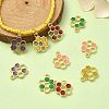 10Pcs 5 Colors Alloy Enamel Pendants ENAM-YW0003-36-5