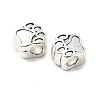 Dog Paw Prints Tibetan Style Alloy European Bead Enamel Settings TIBEP-S293-067AS-LF-2