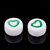 White Craft Acrylic Beads MACR-SZ0001-38-2