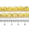 Electroplated Natural Lava Rock Beads Strands G-H303-A10-G02-4