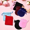 48Pcs 8 Colors Velvet Cloth Drawstring Bags TP-FS0001-01-8