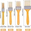 Fingerinspire 8Pcs 4 Style Nylon Brush TOOL-FG0001-04-2