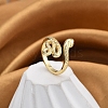 Rack Plating Brass Cuff Finger Rings for Women RJEW-M028-36G-4