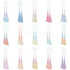 30Pcs 15 Colors Polyester Gradient Tassel Big Pendant Decorations HJEW-FG0001-20-1