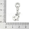 Rack Plating Brass European Dangle Charms KK-R200-09AS-04-3