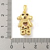 Rack Plating Brass Micro Pave Clear Cubic Zirconia Pendants KK-P277-37G-3