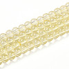 Baking Paint Transparent Glass Beads Strands DGLA-N006-6mm-03-1