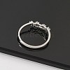 Constellations Rhodium Plated 925 Sterling Silver Micro Pave Clear Cubic Zirconia Adjustable Rings for Women RJEW-P130-01P-A-3