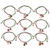 Christmas Theme Alloy Enamel & Imitation Austrian Crystal Charm Bracelets BJEW-JB10903-1