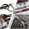  3Pcs 3 Colors Outdoor EDC Tool Brass Parachute Rope European Beads KK-NB0003-59-6