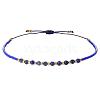 2mm Faceted Natural Blue Spot Jasper Beaded Braided Adjustable Bracelets for Women PF2854-8-1