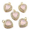 Eco-Friendly Brass Micro Pave Cubic Zirconia Pendants ZIRC-H122-03G-02-2