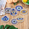 DIY Diamond Painting Evil Eye Theme Cup Mat Kits DIY-TAC0028-02-18