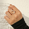 Elegant and Stylish Alloy Rhinestone Moon Star Cuff Rings YA4622-2