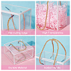 Transparent PET Plastic Gift Tote Boxes CON-WH0085-61B-03-4