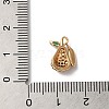 Brass Micro Pave Clear Cubic Zirconia Pendants KK-C062-090G-3