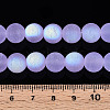 Frosted Transparent Glass Beads Strands GLAA-T032-T10mm-MBB01-4