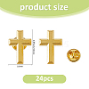 Cross Alloy Pin Brooches AJEW-FH0006-07A-G-2