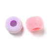 Flocky Acrylic European Beads OACR-E020-06-2