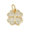 Rack Plating Brass Micro Pave Cubic Zirconia Pendants LS-KK-H509-23G-03-1