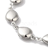 Non-Tarnish 304 Stainless Steel Teardrop Link Chain Bracelets for Women BJEW-I315-07P-2