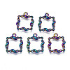 Rack Plating Rainbow Color Alloy Pendants PALLOY-S180-313-1