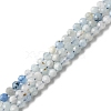 Natural Aquamarine Beads Strands X-G-E411-19E-4mm-1