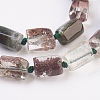 Natural Green Lodolite Quartz/Garden Quartz Beads Strands G-F568-046-3