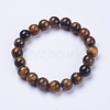 Natural Tiger Eye Beaded Stretch Bracelets BJEW-I253-10mm-27-1