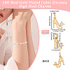 10Pcs Brass Micro Pave Cubic Zirconia Stilettos Charms ZIRC-BBC0002-79-2