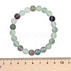 Natural Fluorite Stretch Bracelets BJEW-E373-8mm-10-10