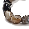 Natural Striped Agate/Banded Agate Beads Strands G-Z061-A03-01-4