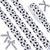 Polyester Football Pattern Ribbon OCOR-WH0078-556-1