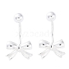 S999 Fine Silver Stud Earrings EJEW-F356-02S-2